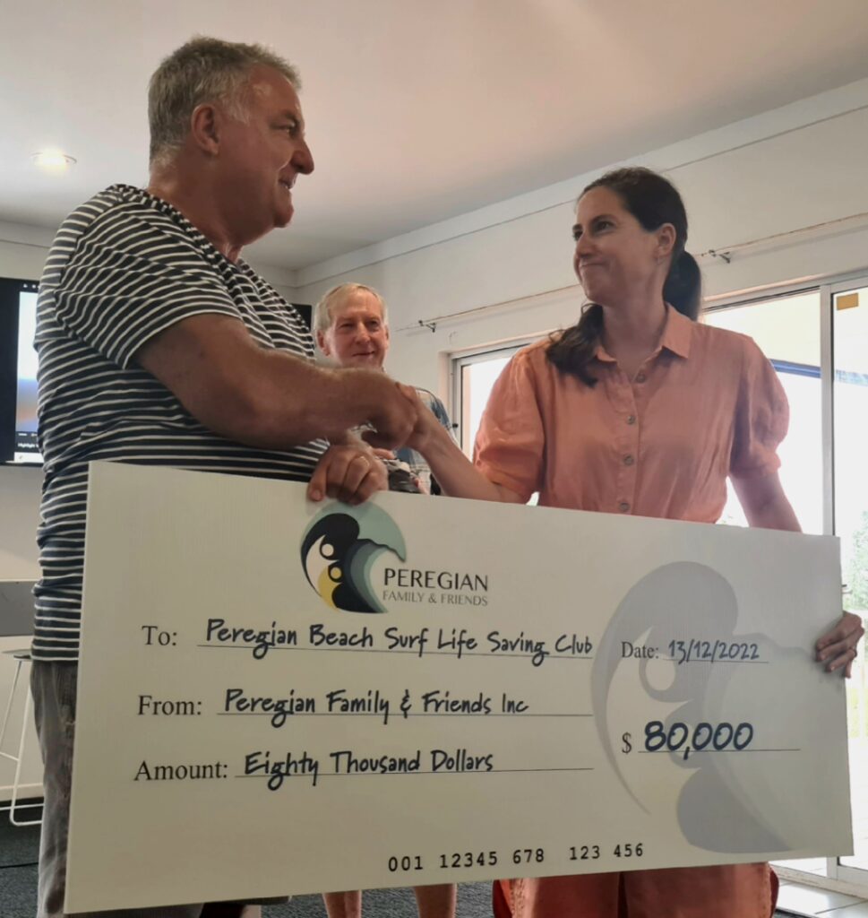 Donation to peregian beach surf club